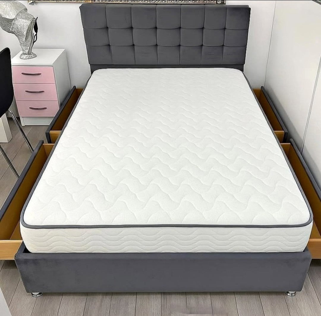 Cube Headboard Divan Bed