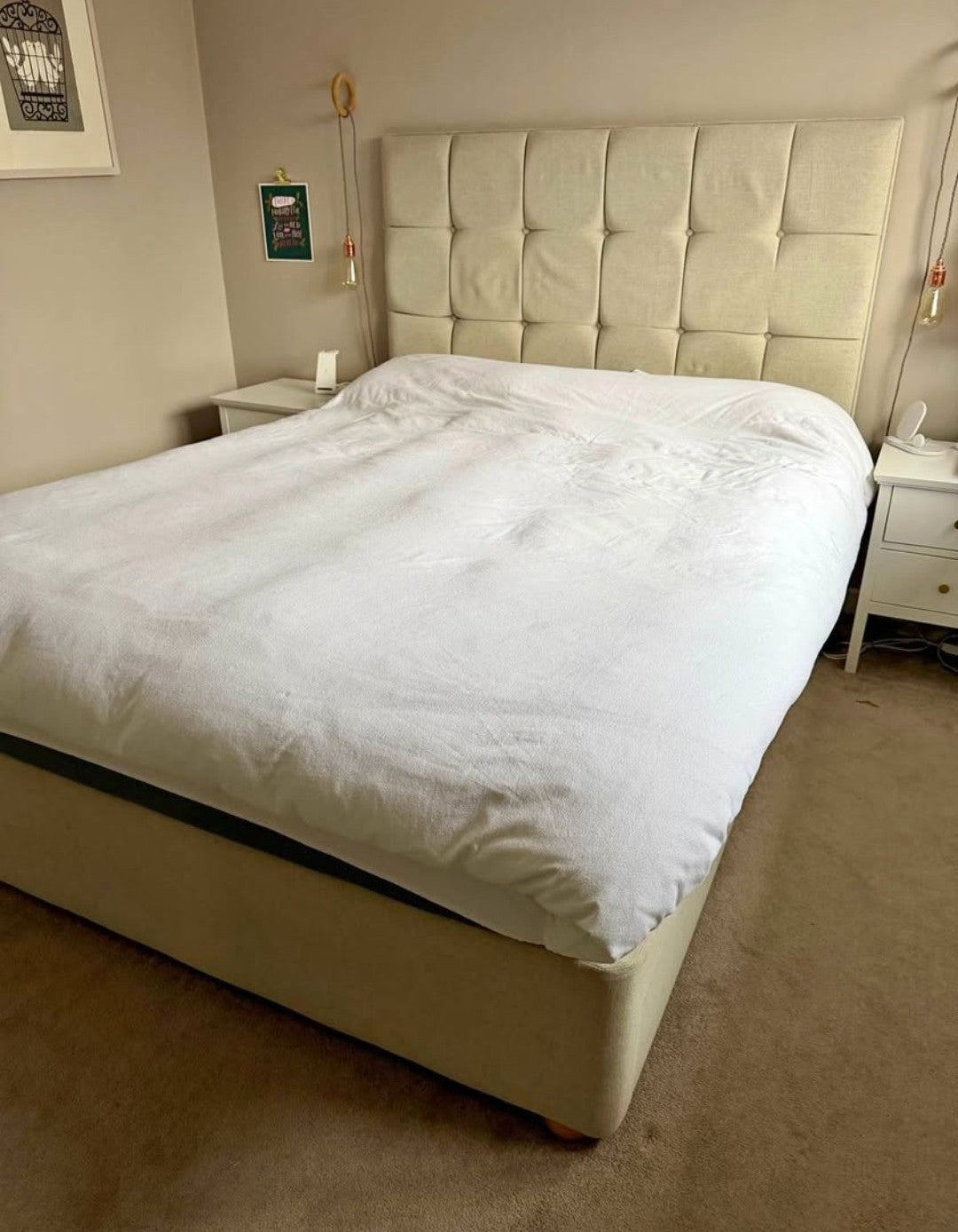 Cube Headboard Divan Bed