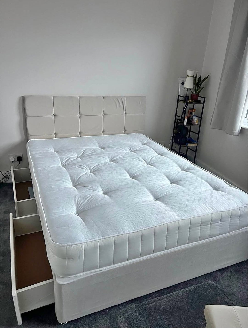 Cube Headboard Divan Bed