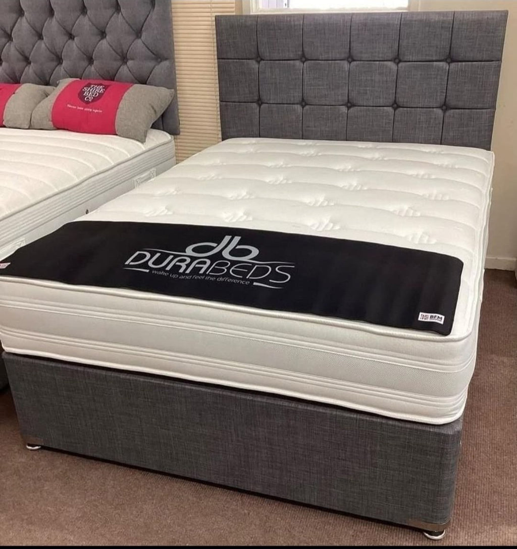 Cube Headboard Divan Bed